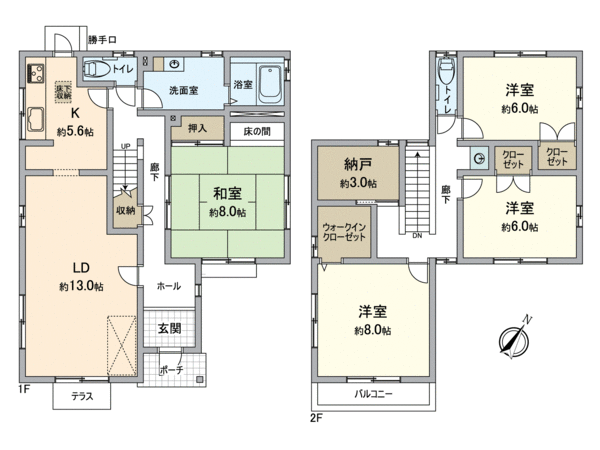 美賀多台2丁目 戸建 間取り 美賀多台2丁目 戸建 間取り