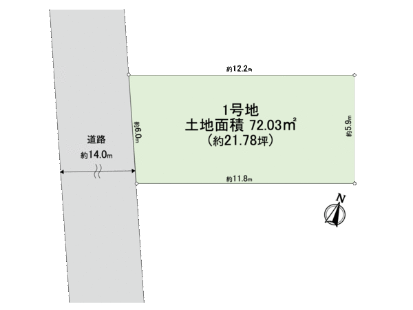 本山中町三丁目分譲地1号地 地形図 本山中町三丁目分譲地1号地 地形図