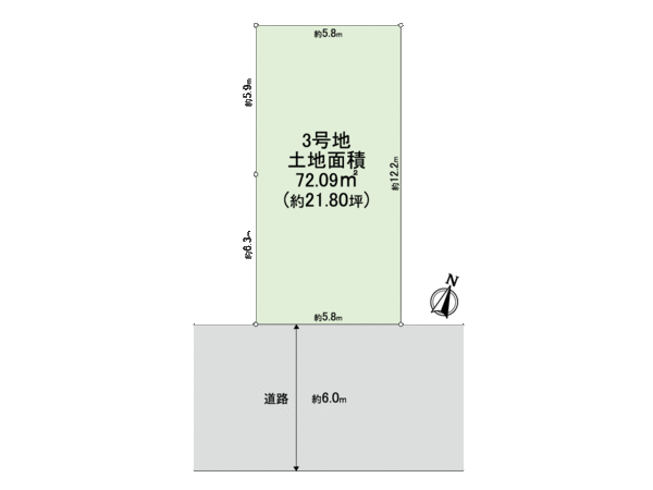 本山中町三丁目分譲地3号地 地形図 本山中町三丁目分譲地3号地 地形図