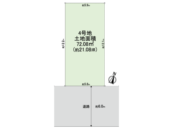 本山中町三丁目分譲地4号地 地形図 本山中町三丁目分譲地4号地 地形図