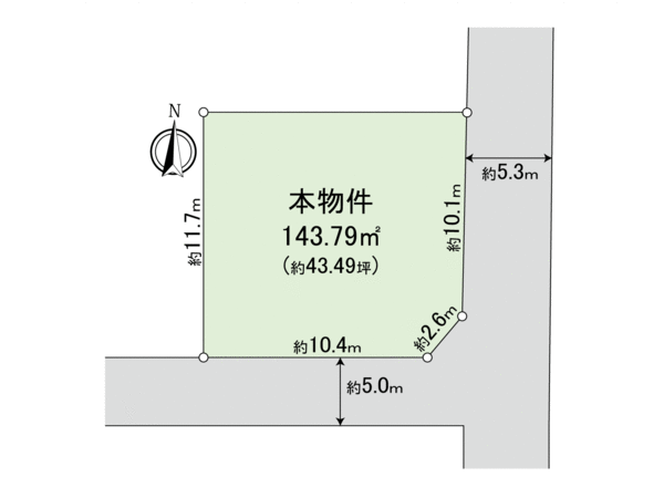 都賀5丁目古家付土地 地形図 都賀5丁目古家付土地 地形図