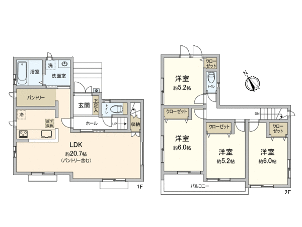宮野木台4丁目 新築戸建 間取り 宮野木台4丁目 新築戸建 間取り