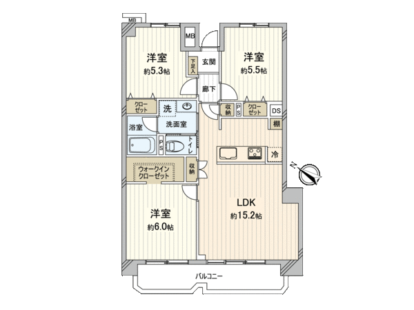 第3稲毛ハイツ 28号棟 間取り 第3稲毛ハイツ 28号棟 間取り