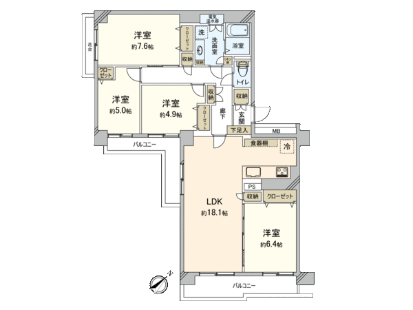 京成サンコーポ稲毛 間取り 京成サンコーポ稲毛 間取り