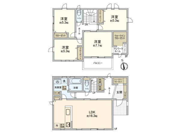 千葉市花見川区畑町 新築戸建 間取り 千葉市花見川区畑町 新築戸建 間取り