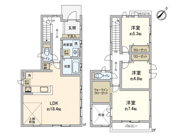 飯山満町3丁目 新築戸建 間取り 飯山満町3丁目 新築戸建 間取り