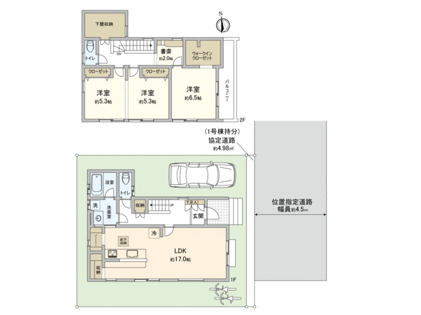 松飛台新築戸建1号棟 間取り 松飛台新築戸建1号棟 間取り