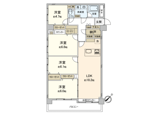 サニークレスト津田沼 A棟 間取り サニークレスト津田沼 A棟 間取り