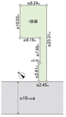 市川市新井三丁目土地 地形図 市川市新井三丁目土地 地形図