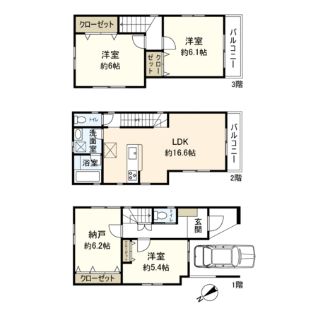 市川市本行徳新築戸建 A号棟 間取り 市川市本行徳新築戸建 A号棟 間取り