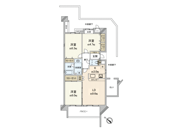 ベルメゾン東向島弐番館 間取り ベルメゾン東向島弐番館 間取り