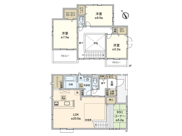 船橋市宮本7丁目新建房屋戸建 透天房 1號樓 東京的房地產 三井房地產realty Fzvzxa06