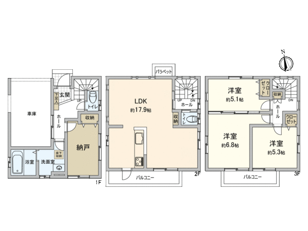 市川市原木3丁目 戸建 間取り 市川市原木3丁目 戸建 間取り