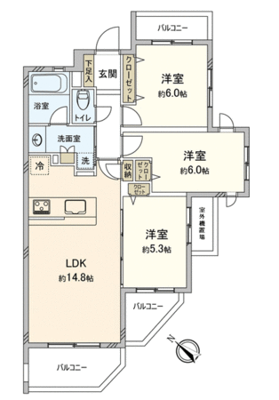 レグザ南市川 間取り レグザ南市川 間取り