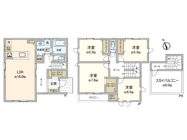 市川市柏井町1丁目 新築戸建 間取り 市川市柏井町1丁目 新築戸建 間取り