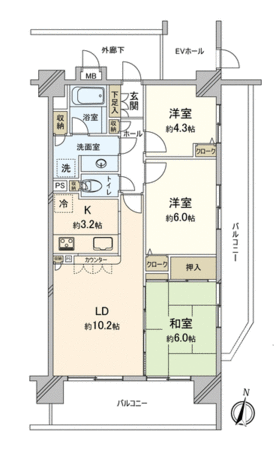 シーアイマンション松戸秋山ステーションプラザ 間取り シーアイマンション松戸秋山ステーションプラザ 間取り