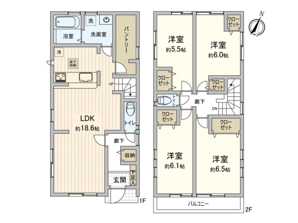 市川市曽谷8丁目 新築戸建 4号棟 間取り 市川市曽谷8丁目 新築戸建 4号棟 間取り