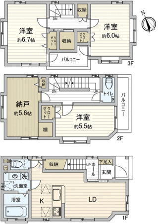 市川市東大和田1丁目 間取り 市川市東大和田1丁目 間取り