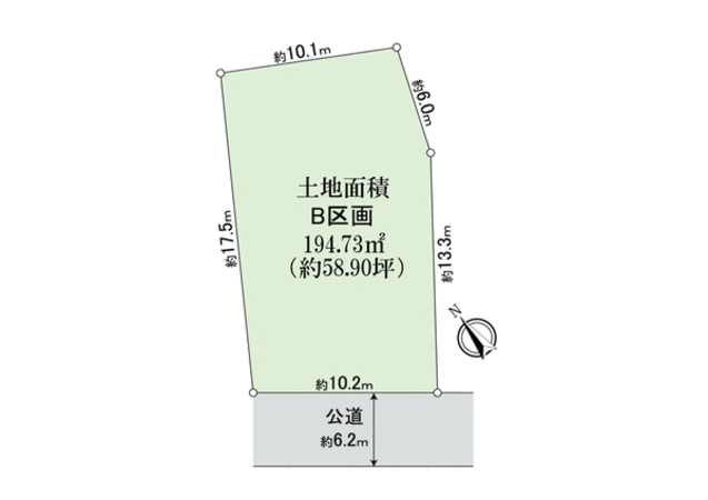 瀬田1丁目土地B区画 地形図 瀬田1丁目土地B区画 地形図
