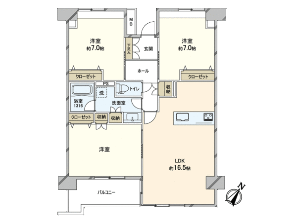 リリオ壱番館 間取り リリオ壱番館 間取り