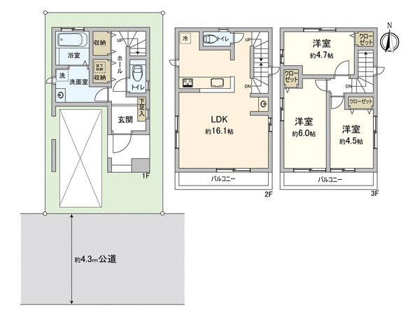 さいたま市南区別所6丁目 2号棟 間取り さいたま市南区別所6丁目 2号棟 間取り