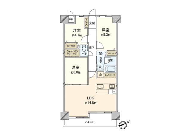 コスモ浦和根岸弐番館 間取り コスモ浦和根岸弐番館 間取り