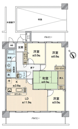 ランディア桃花台 2番館 間取り ランディア桃花台 2番館 間取り