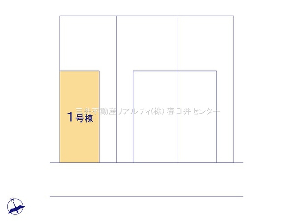 春日井市前並町1丁目 1号棟 全体区画図 春日井市前並町1丁目 1号棟 全体区画図