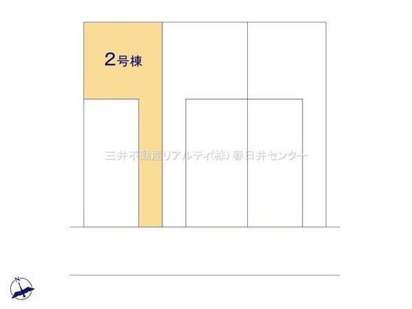 春日井市前並町1丁目 2号棟 全体区画図 春日井市前並町1丁目 2号棟 全体区画図