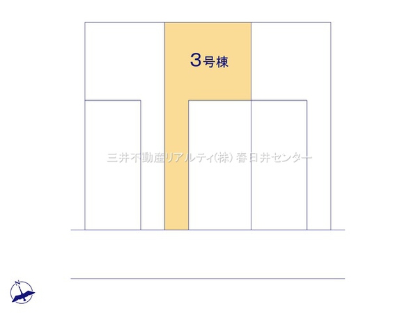 春日井市前並町1丁目 3号棟 全体区画図 春日井市前並町1丁目 3号棟 全体区画図