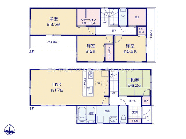 春日井市松河戸町5丁目 1号棟 間取り 春日井市松河戸町5丁目 1号棟 間取り