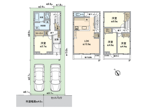 春日井市月見町字未新田5614番3 間取り 春日井市月見町字未新田5614番3 間取り