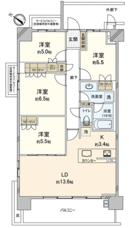 ライオンズ守山マークヒルズ 間取り ライオンズ守山マークヒルズ 間取り