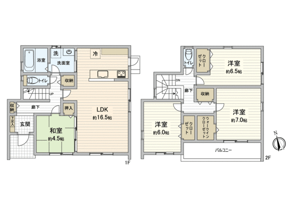 豊田市畝部西町屋敷 新築1-2号棟 間取り 豊田市畝部西町屋敷 新築1-2号棟 間取り
