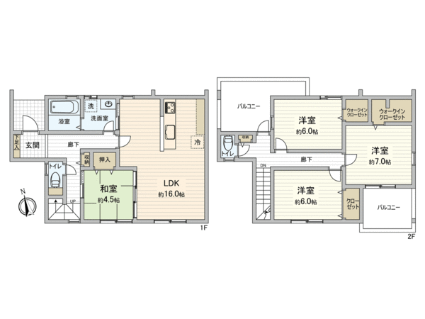 豊田市畝部西町屋敷 新築1-3号棟 間取り 豊田市畝部西町屋敷 新築1-3号棟 間取り