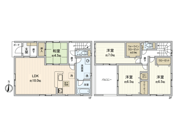 豊田市田中町5丁目 新築2号棟 間取り 豊田市田中町5丁目 新築2号棟 間取り