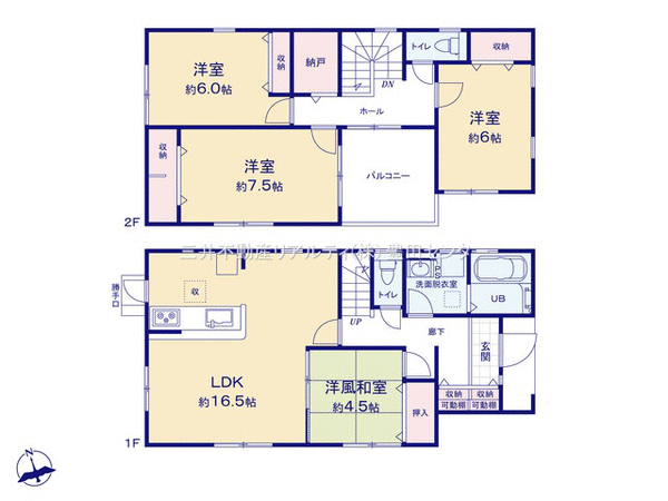 豊田市篠原町一色屋敷 3号棟 間取り 豊田市篠原町一色屋敷 3号棟 間取り