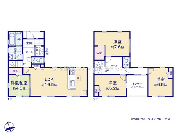 豊田市篠原町一色屋敷 1号棟 間取り 豊田市篠原町一色屋敷 1号棟 間取り
