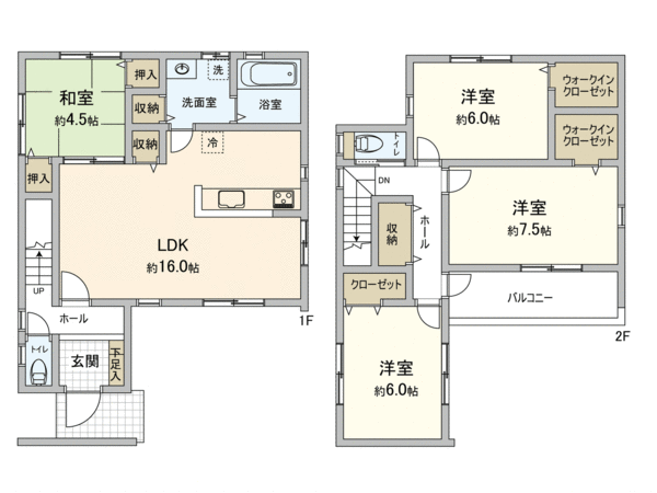 豊田市荒井町下原 新築1号棟 間取り 豊田市荒井町下原 新築1号棟 間取り