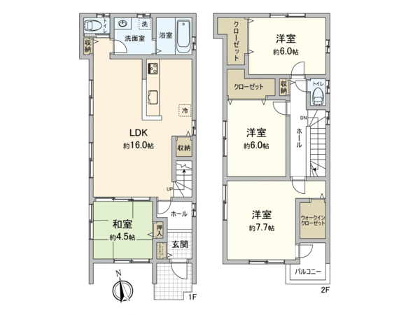 豊田市野見山町2丁目 新築2号棟 間取り 豊田市野見山町2丁目 新築2号棟 間取り