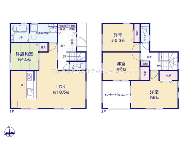 豊田市平山町5丁目 新築2号棟 間取り 豊田市平山町5丁目 新築2号棟 間取り