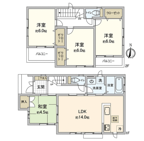 岡崎市稲熊町字七丁目 新築戸建 1号棟 間取り 岡崎市稲熊町字七丁目 新築戸建 1号棟 間取り