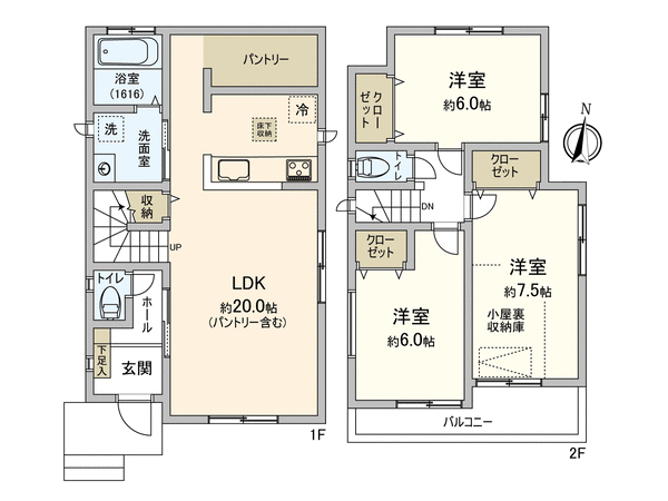 岡崎市細川町字鳥ケ根 新築戸建 1号棟 間取り 岡崎市細川町字鳥ケ根 新築戸建 1号棟 間取り