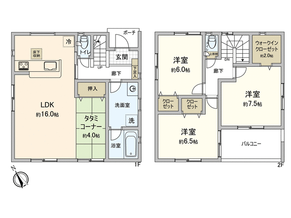 岡崎市蓑川町三丁目 新築戸建 1号棟 間取り 岡崎市蓑川町三丁目 新築戸建 1号棟 間取り