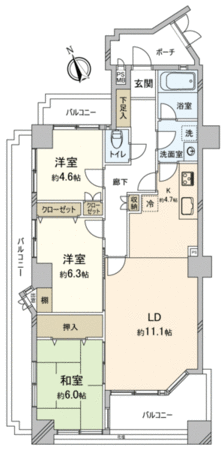 アートハウス明大寺 間取り アートハウス明大寺 間取り