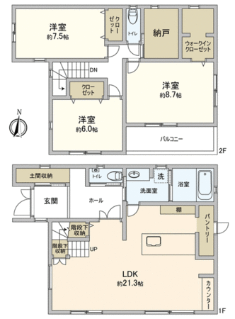 日進市岩崎町新ラ田 未入居戸建 間取り 日進市岩崎町新ラ田 未入居戸建 間取り