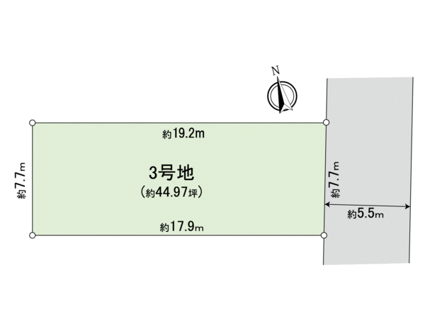 CENTURY CITI みよし市黒笹いずみ1丁目 3号地 地形図 CENTURY CITI みよし市黒笹いずみ1丁目 3号地 地形図