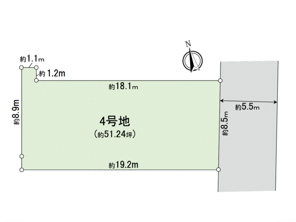 CENTURY CITI みよし市黒笹いずみ1丁目 4号地 地形図 CENTURY CITI みよし市黒笹いずみ1丁目 4号地 地形図