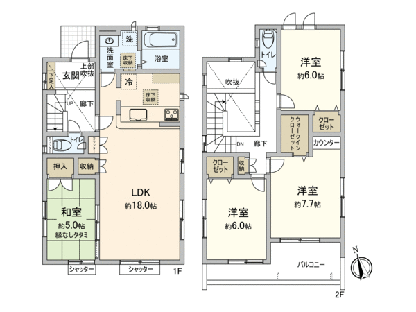 愛知郡東郷町白鳥1丁目 1号棟 間取り 愛知郡東郷町白鳥1丁目 1号棟 間取り