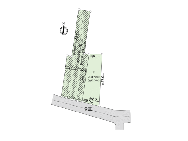 稲沢市平和町横池本田 E区画 地形図 稲沢市平和町横池本田 E区画 地形図